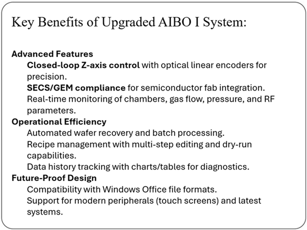 Aibo I upgrade key benefits page two